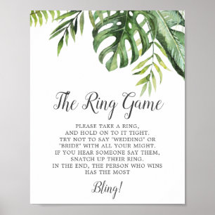 Vild Tropical Handflatan Ring-spelsignalen Poster