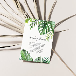 Vild Tropical Handflatan Visning Shower Tilläggskort
