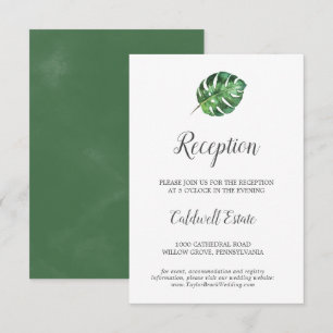 Vild Tropical Handflatan Wedding Insert Card Tilläggskort