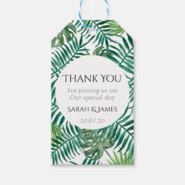 Vild Tropical Lövs Wedding Favor Gift-Märkre Presentetikett