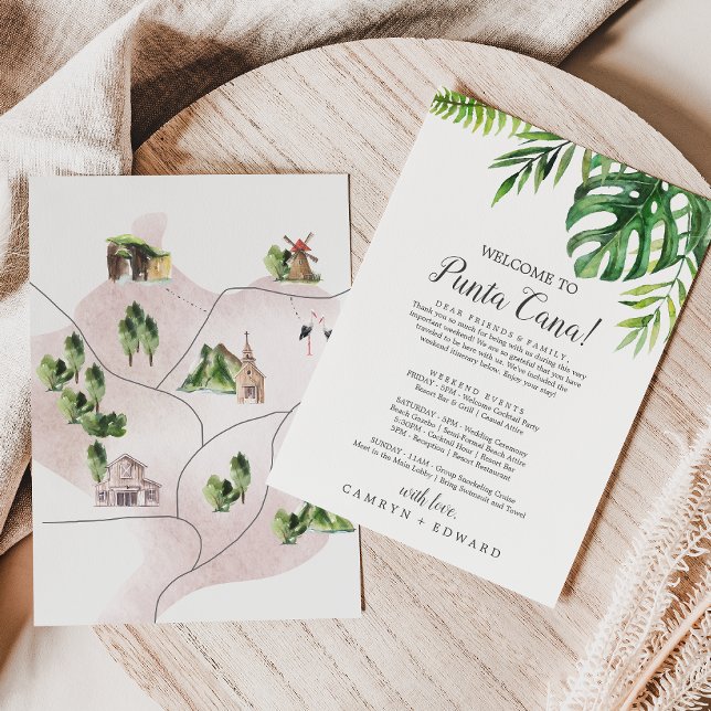 Vild Tropiska Handflatan Välkomsthälsning Brev Int (Skapare uppladdad)