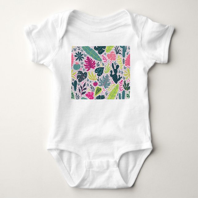 Vild tropiska regnskogar, upprepad vintage t shirt (Framsida)