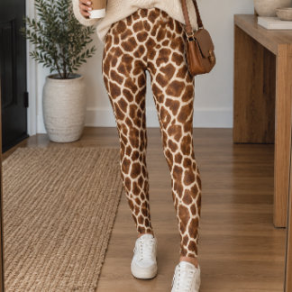 Vild tryck av giraff leggings