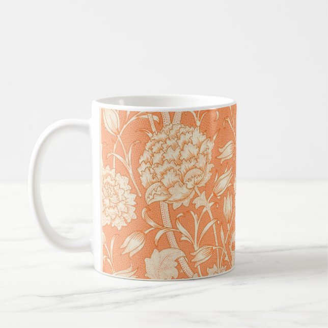 Vild Tulip William Morris Blommigt Tangerine Kaffemugg (Vänster)