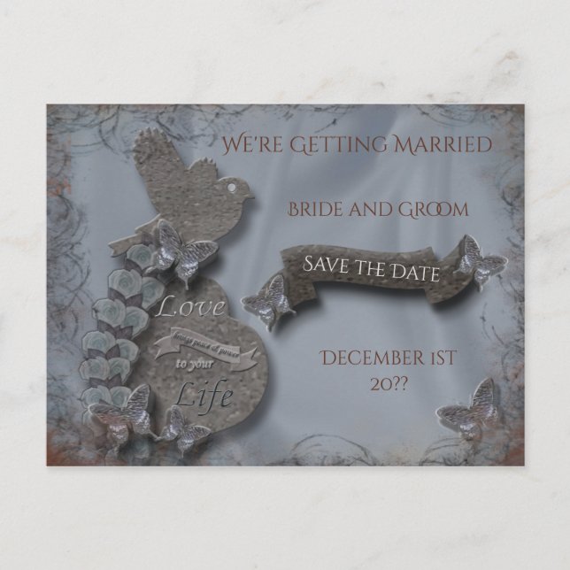 Vild tundra Spara datum Meddelande Vykort (Framsida)