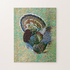 Vild Turkey Mosaic Mönster Print Pussel