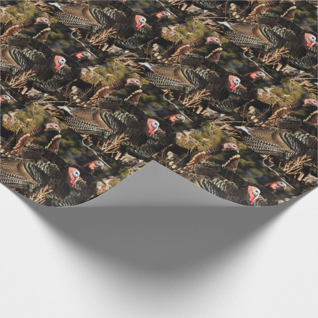 Vild Turkeys mönster Presentpapper (Hörn)
