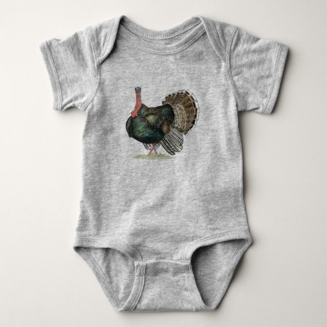 Vild Turkiet Baby Bodykostym T Shirt (Framsida)