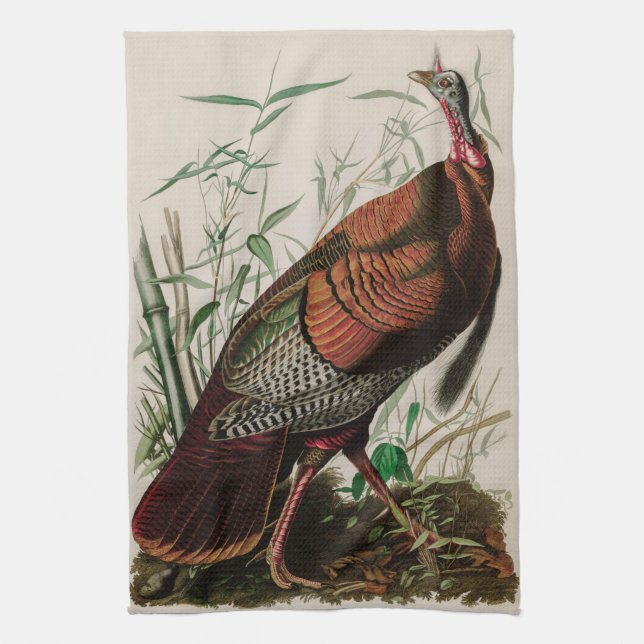 Vild Turkiet Birds of America Audubon Print Kökshandduk (Vertikal)