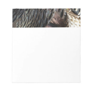 Vild Turkiet Feathers I Abstrakt Natur Design Anteckningsblock