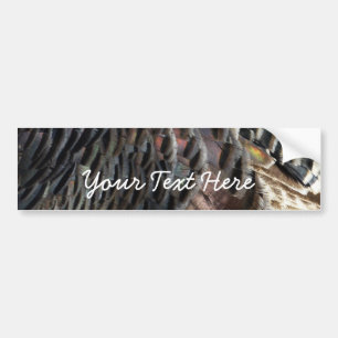 Vild Turkiet Feathers I Abstrakt Natur Design Bildekal