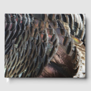 Vild Turkiet Feathers I Abstrakt Natur Design Gästböcker