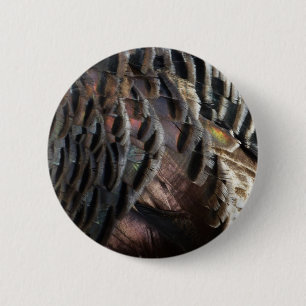 Vild Turkiet Feathers I Abstrakt Natur Design Knapp