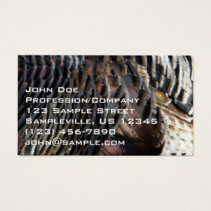 Vild Turkiet Feathers I Abstrakt Natur Design Visitkort
