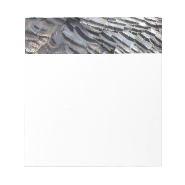Vild Turkiet Feathers II Abstrakt Natur Design Anteckningsblock (Framsida)