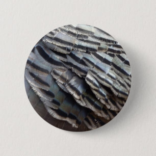 Vild Turkiet Feathers II Abstrakt Natur Design Knapp