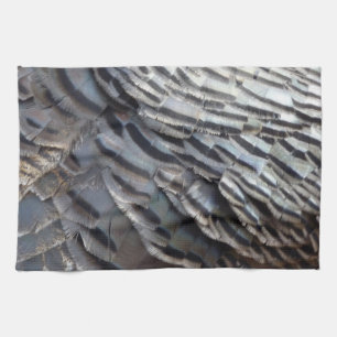 Vild Turkiet Feathers II Abstrakt Natur Design Kökshandduk