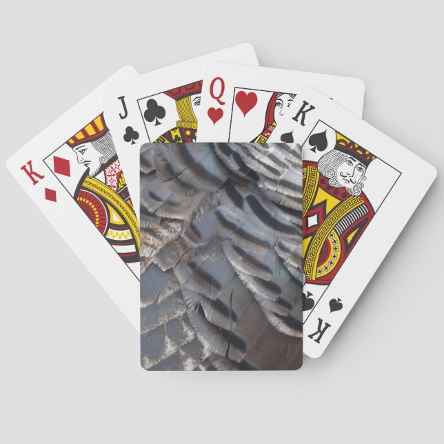 Vild Turkiet Feathers II Abstrakt Natur Design Kortlek (Baksidan)