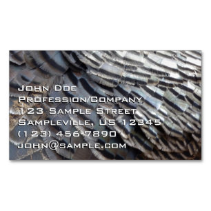 Vild Turkiet Feathers II Abstrakt Natur Design Magnetiska Visitkort
