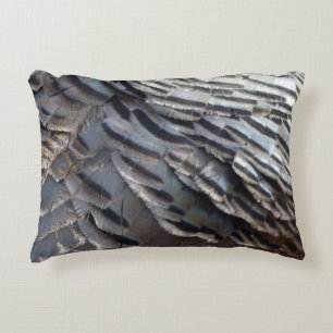 Vild Turkiet Feathers II Abstrakt Natur Design Prydnadskudde
