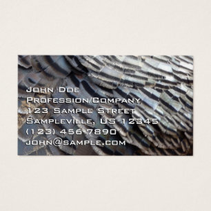 Vild Turkiet Feathers II Abstrakt Natur Design Visitkort