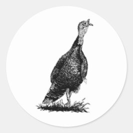 Vild Turkiet (konst) Runt Klistermärke