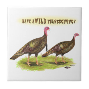 Vild Turkiet Thanksgiving Kakelplatta