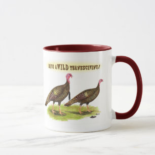 Vild Turkiet Thanksgiving Mugg