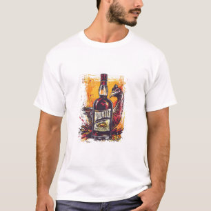 Vild Turkiet whiskey flaska stil i vintagen T Shirt