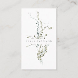 Vild Twigs Botanical Minimalist Löv Tidsbeställning Kort