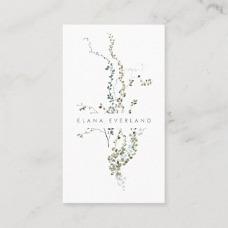 Vild Twigs Botanical Minimalist Löv Tidsbeställning Kort