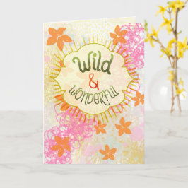 Vild & Underbar – Handskriven Whimsy  Kort