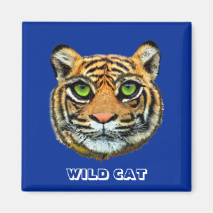 Vild ung tigeransikte magnet