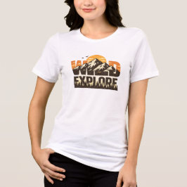 Vild Utforskande Vintage Bergs Äventyr Utomhus T Shirt