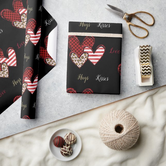 Vild valentinpappersinslagning presentpapper (Hantverk)