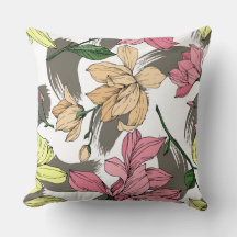 Vild vår blommigt Magnolia Konstmålad rosa