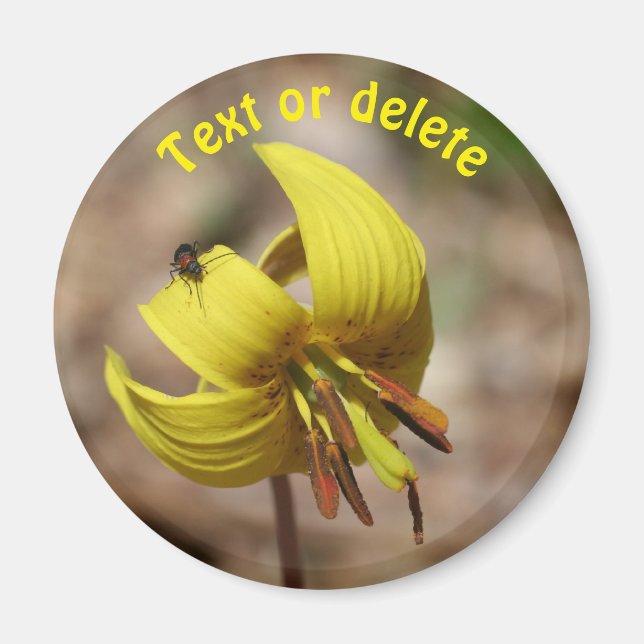 Vild vårfräkenlilja blomma och vän Personlig Magnet (Framsidan)