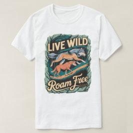 Vild Varg Äventyr Retro Nature Artwork T Shirt
