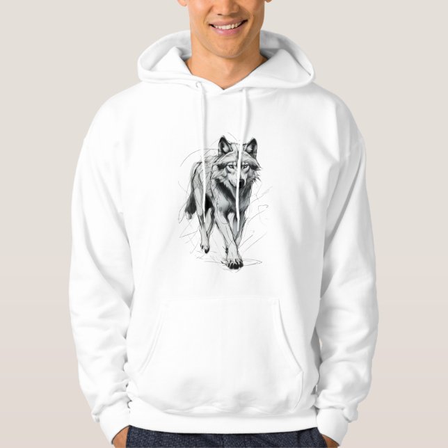 Vild varg Hoodies Hoodie (Framsida)