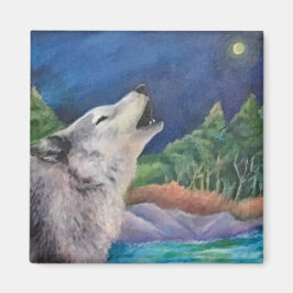 Vild Varg Howling Magnet