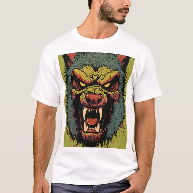 Vild varg ilska. t shirt (Framsida)