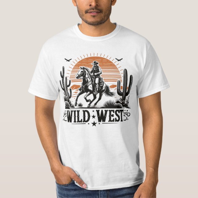 Vild_Väster_Cowboy_Äventyr2 T Shirt (Framsida)