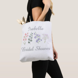Vild Vattenfärg Blommig Boho Bröllopsdusch Tygkasse