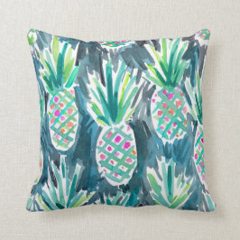 Vild Vattenfärgning Ananas Mönster Kudde