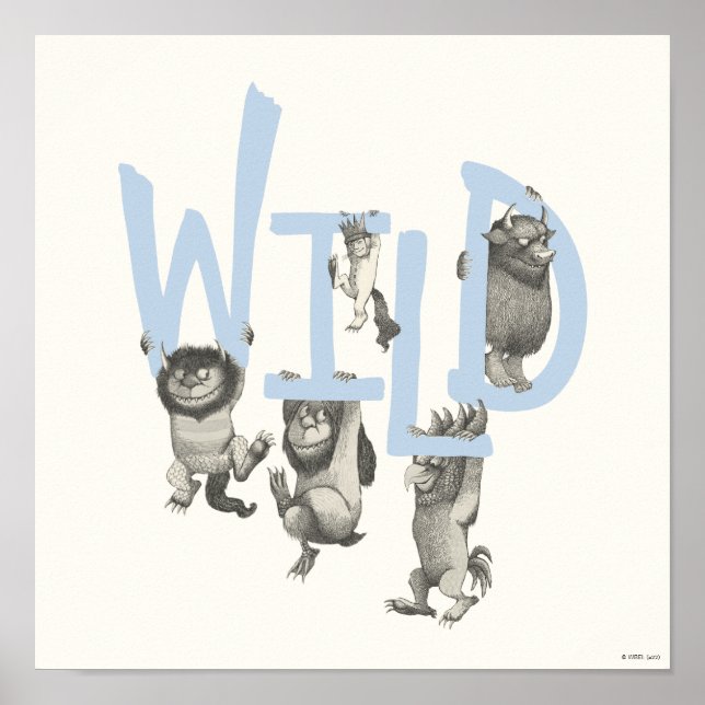 VILD | Vild Sak och Max - Blue Poster (Framsidan)