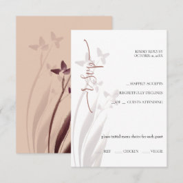 Vild & vinfläckad akvarellblomma RSVP-kort OSA Kort
