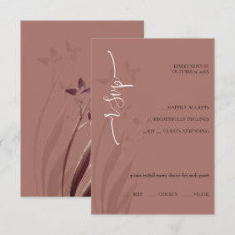Vild & vinfläckad akvarellblomma RSVP-kort OSA Kort