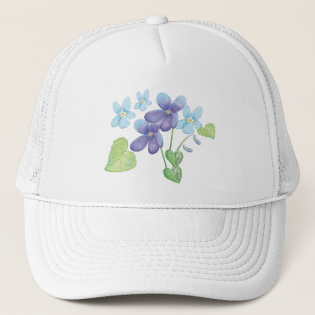 Vild Violet Flowers Illustration Keps (Framsida)