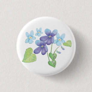 Vild Violet Flowers Illustration Knapp