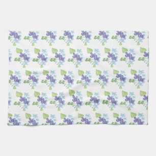 Vild Violet Flowers Illustration Kökshandduk